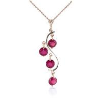 Ruby Dream Catcher Pendant Necklace 2.0ctw in 9ct Rose Gold