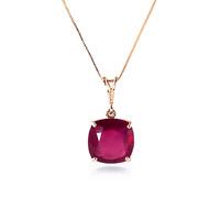 Ruby Rococo Pendant Necklace 4.7ct in 9ct Rose Gold