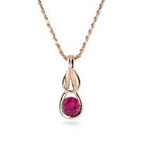 Ruby San Francisco Pendant Necklace 0.65ct in 9ct Rose Gold