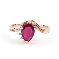 Ruby and Diamond Belle Ring 1.5ct in 9ct Rose Gold