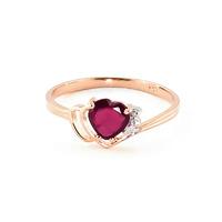 Ruby and Diamond Devotion Ring 1.0ct in 9ct Rose Gold