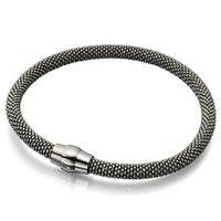 Ruthenium-Plated Popcorn Magnetic Bracelet B4173