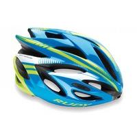 rudy project rush helmet bluelime fluo shiny m 54 58cm