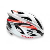 rudy project rush helmet whitered fluo shiny l 59 62cm