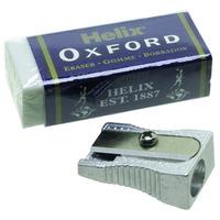 RVFM Metal Pencil Sharpener and Helix Oxford Eraser Set