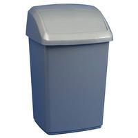 rvfm 10ltr grey swing top bin