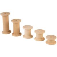 RVFM Natural Wooden Spools - Pack of 60