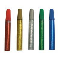 RVFM Glitter Glue Pens, Red, Green, Blue, Gold, Silver
