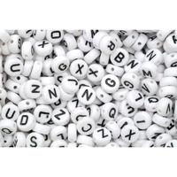 RVFM Alphabet Beads White