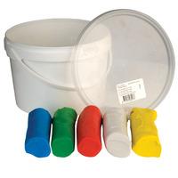 rvfm soff mo modelling dough 2kg tub of 5 assorted bright colours