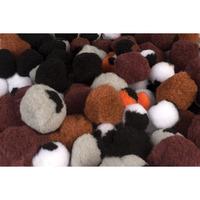 rvfm pom poms animal colours assorted sizes pack of 100