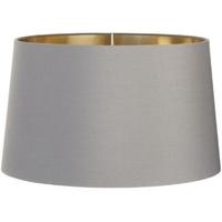 RV Astley Grey Lamp Shade with Gold Lining - 34cm