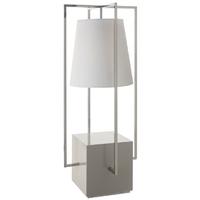 RV Astley Hurricane Nickel Tg Table Lamp with Shade - Large