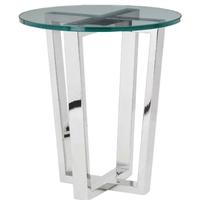 rv astley brenzette ss tempered glass side table