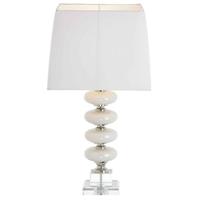 RV Astley Keeva White Glass Table Lamp