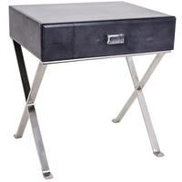 RV Astley Dark Grey Sienna Shagreen Side Table