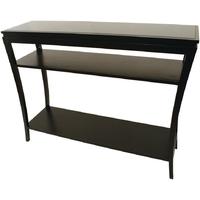 rv astley black console table 2 shelves