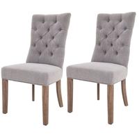 rv astley linen grey dining chair pair