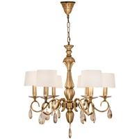 RV Astley 6 Branch Antique Brass Chandelier