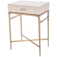 rv astley esta biscuit shagreen side table 1 drawer