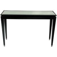 RV Astley Glass Top Black Side Table