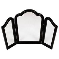 RV Astley French Black Painted Triple Mirror