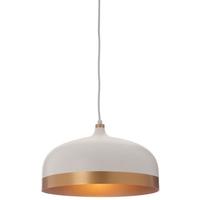 RV Astley Trakai White and Gold Pendant Lamp with Shade