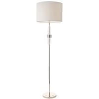 RV Astley Midan Pale Gold and Glass Floor Lamp with Shade