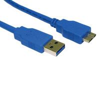 RVFM USB3-MICROB-BL USB 3.0 A Male - 10 Pin Micro B Blue Cable 2m