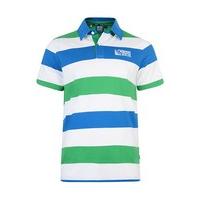 RWC 2015 Rugby 20 Nations Hoop Polo Shirt (Green-White-Blue)