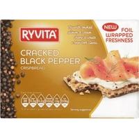 ryvita cracked black pepper crispbread 200g x 8