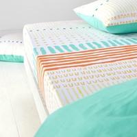 Rythme Printed Cotton Fitted Sheet