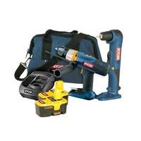 Ryobi One - 2 Piece 18v Kit With Combi Drill and Angle Drill (Old Version)
