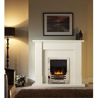 rydal micro marble fireplace package with electric fire