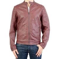 Ryujee Jacket Carlton 06 Bordeaux women\'s Leather jacket in red