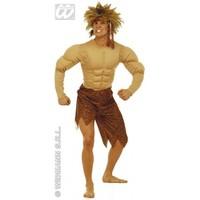 S Mens Jungle Man Costume for Prehistoric Caveman Native Fancy Dress Male UK 38-40 Chest