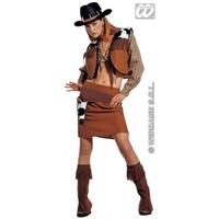 S Ladies Womens Western Cowgirl Costume for Cowboy Wild West Fancy Dress Female UK 8-10