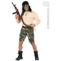 S Mens Supermuscle Soldier Costume Outfit for Soldier Superhero Fancy Dress Male UK 38-40 Chest