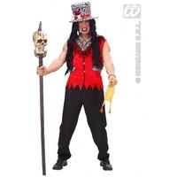 S Mens Voodoo Priest Costume Outfit for Voodoo Black Magic Satanic Worship Fancy Dress Male UK 38-40 Chest