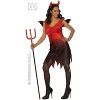 S Ladies Womens Devil Lady Dress Costume Outfit for Hen Party Halloween Fancy Dress Female UK 8-10