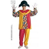 S Mens Harlequin Costume for Clown Masquerade Fancy Dress Male UK 38-40 Chest