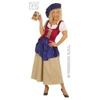 S Ladies Womens Peasant Woman Costume for Middle Ages Medieval Fancy Dress Female UK 8-10
