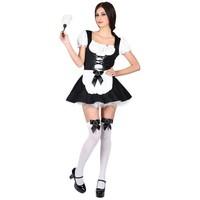 (S) Ladies Flirty French Maid Costume for Sexy Fancy Dress Womens S