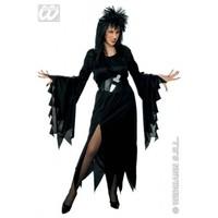 S Ladies Womens Evilina Costume for Halloween Emo Goth Fancy Dress Female UK 8-10