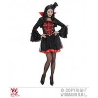 S Ladies Womens Vampiress Costume Outfit for Dracula Halloween Fancy Dress Female UK 8-10