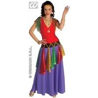 S Ladies Womens Gipsy Queen Costume for Circus Fortune Teller Fancy Dress Female UK 8-10