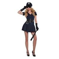S Ladies Womens Officer Rita Dem Rights Costume for Cop Fancy Dress Outfit