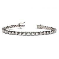 s link round diamond tennis bracelet