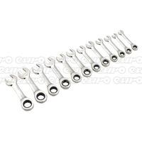 S0633 Stubby Combination Ratchet Ring Wrench Set 12pc