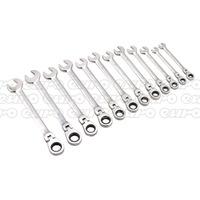 S0635 Flexi-Head Combination Ratchet Ring Wrench Set 12pc